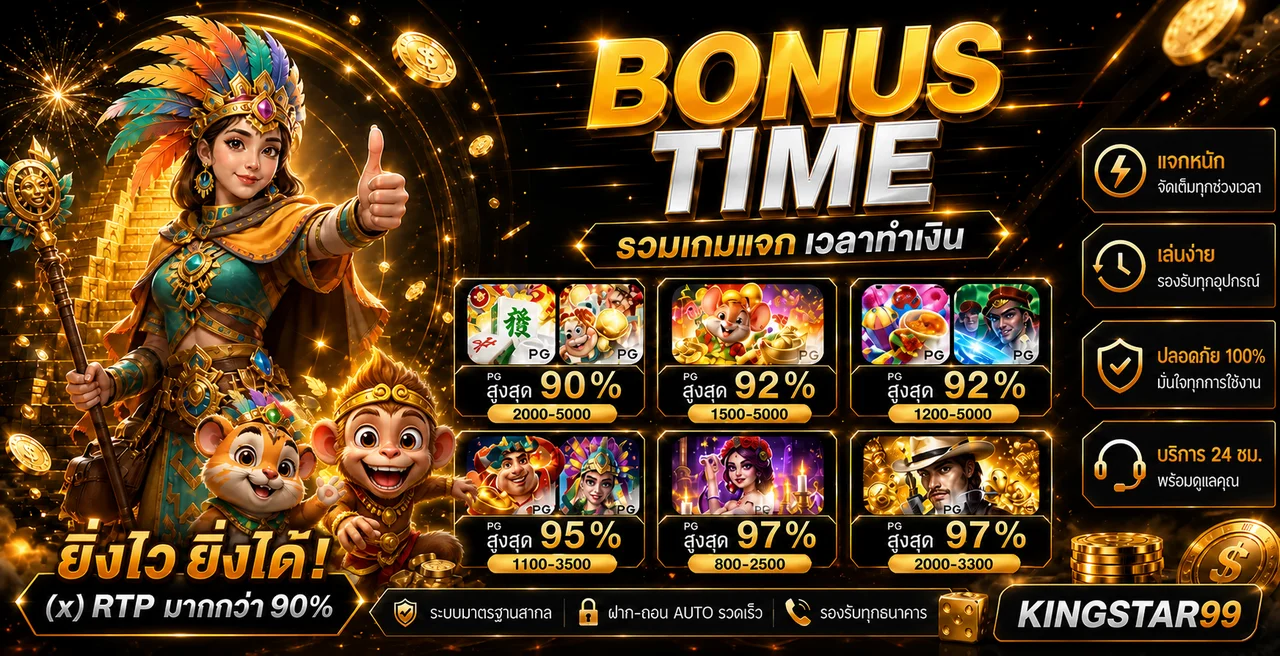 ภาพรวมเกม KINGSTAR99 สล็อต ค่า RTP และตัวละคร PG Soft